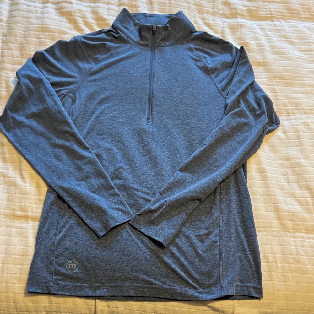 Travis Mathew Blue Long Sleeve Shirt